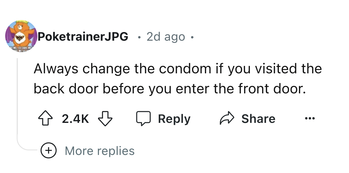 number - Eme To Care Me PoketrainerJPG 2d ago Always change the condom if you visited the back door before you enter the front door. More replies